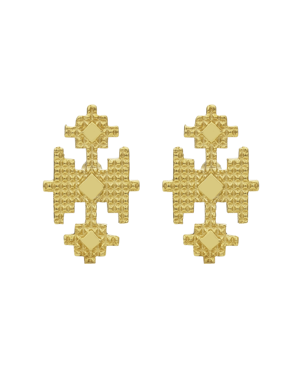 Pisac Studs - 22k Gold Vermeil