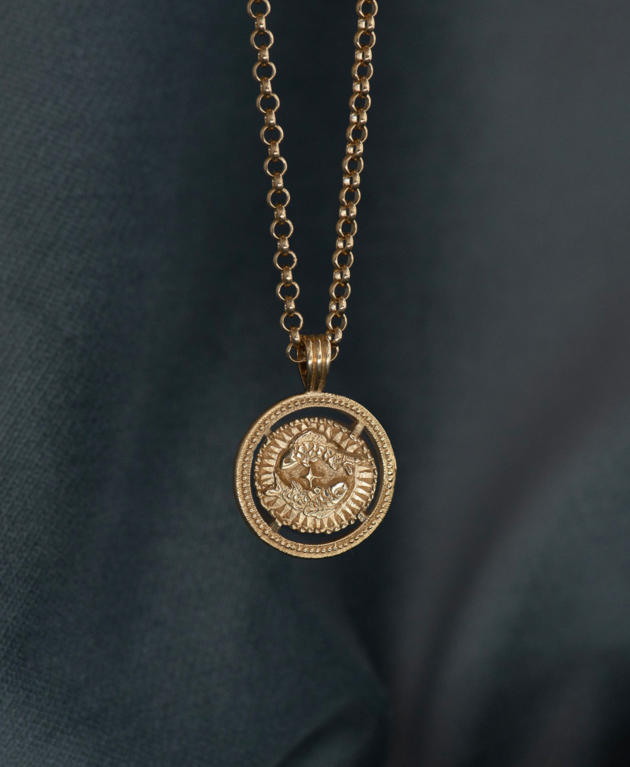 Pisces Necklace - 22k Gold Vermeil