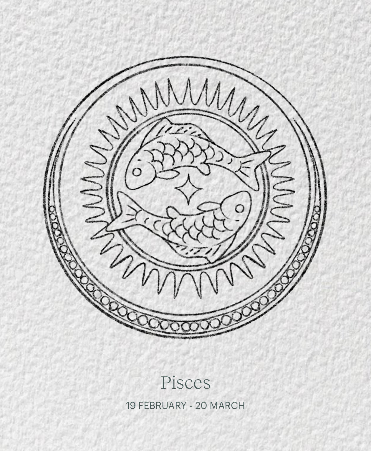 Sun in Pisces Necklace - 925 Sterling Silver