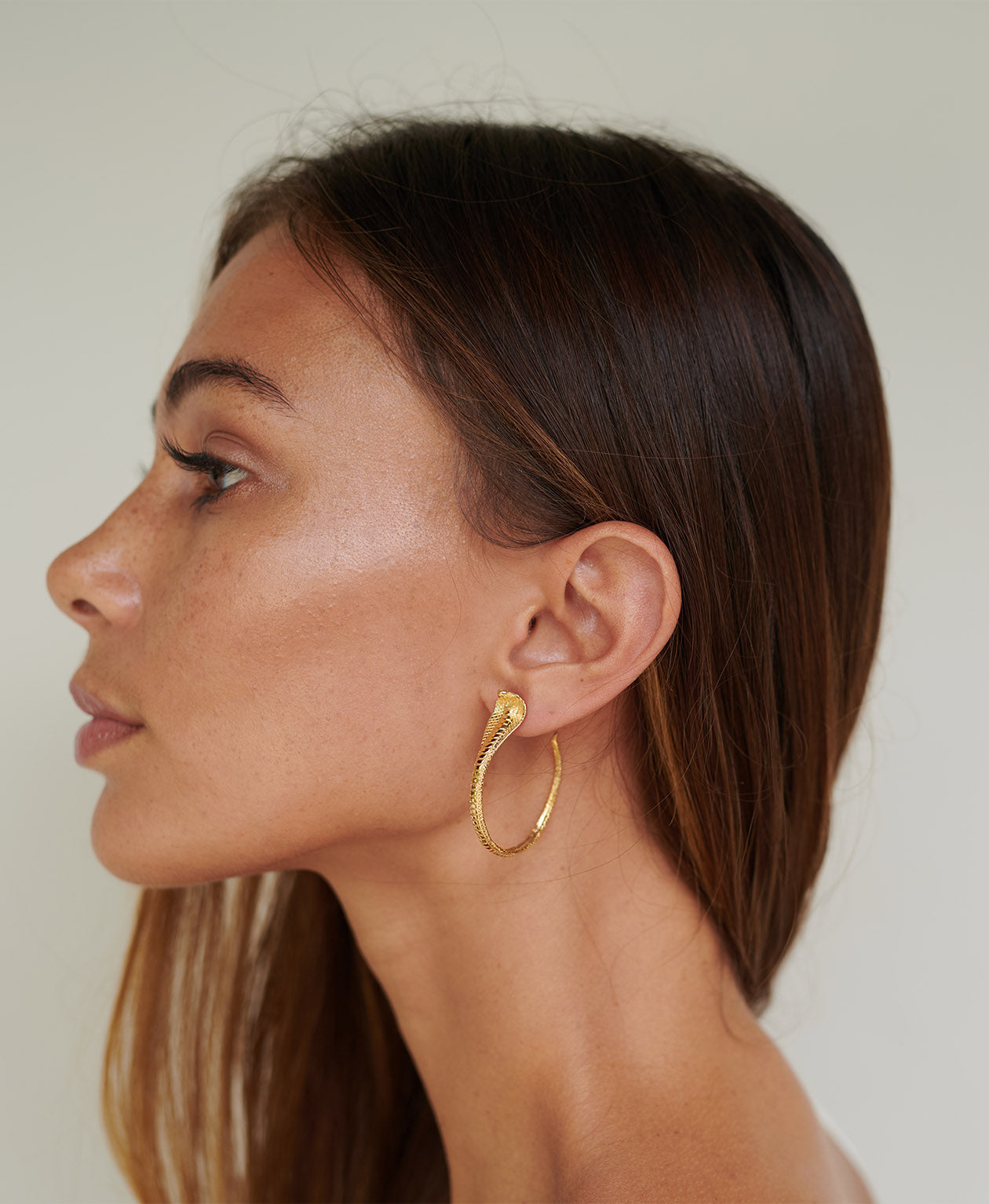 Protect Me Hoop Earrings - 22k Gold Vermeil