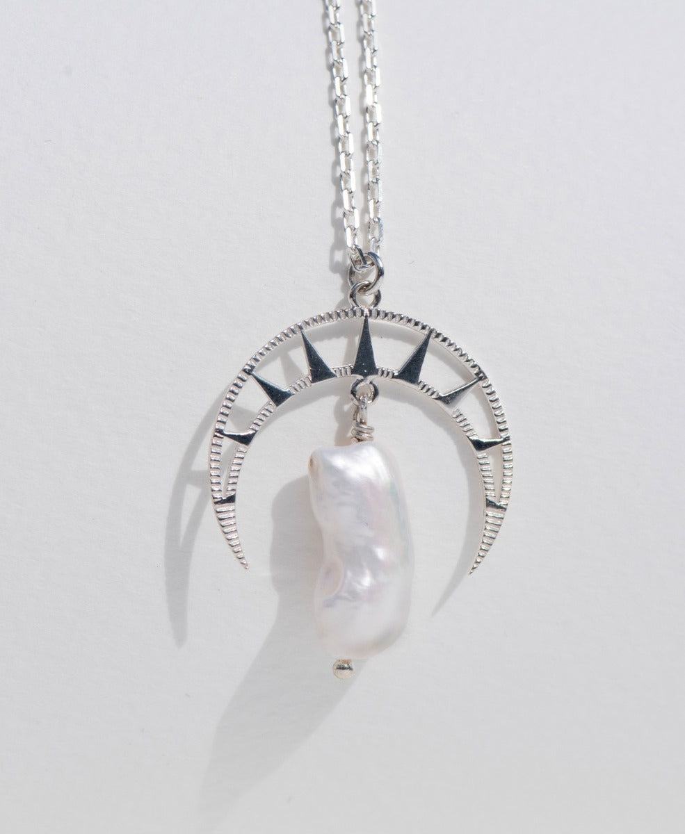 Radiant Necklace - 925 Sterling Silver, Pearl