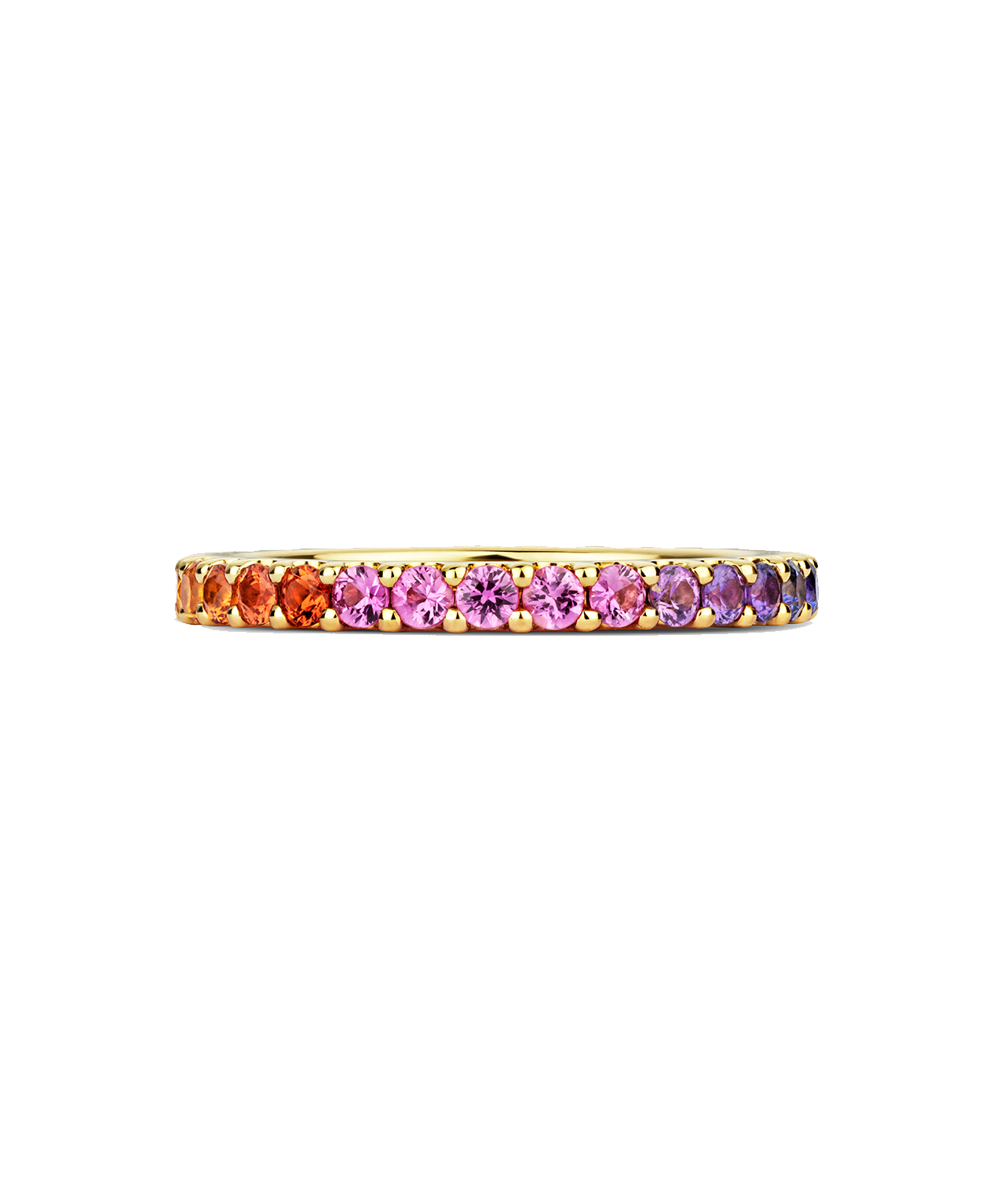 Rainbow Sempera Band 2mm - 18k Yellow Gold, Sapphire