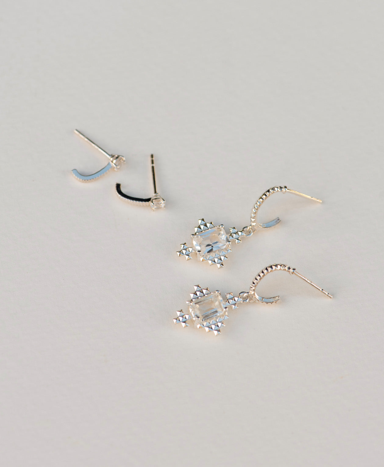 Reya Hoops & Bianca Studs Gift Set - 925 Sterling Silver