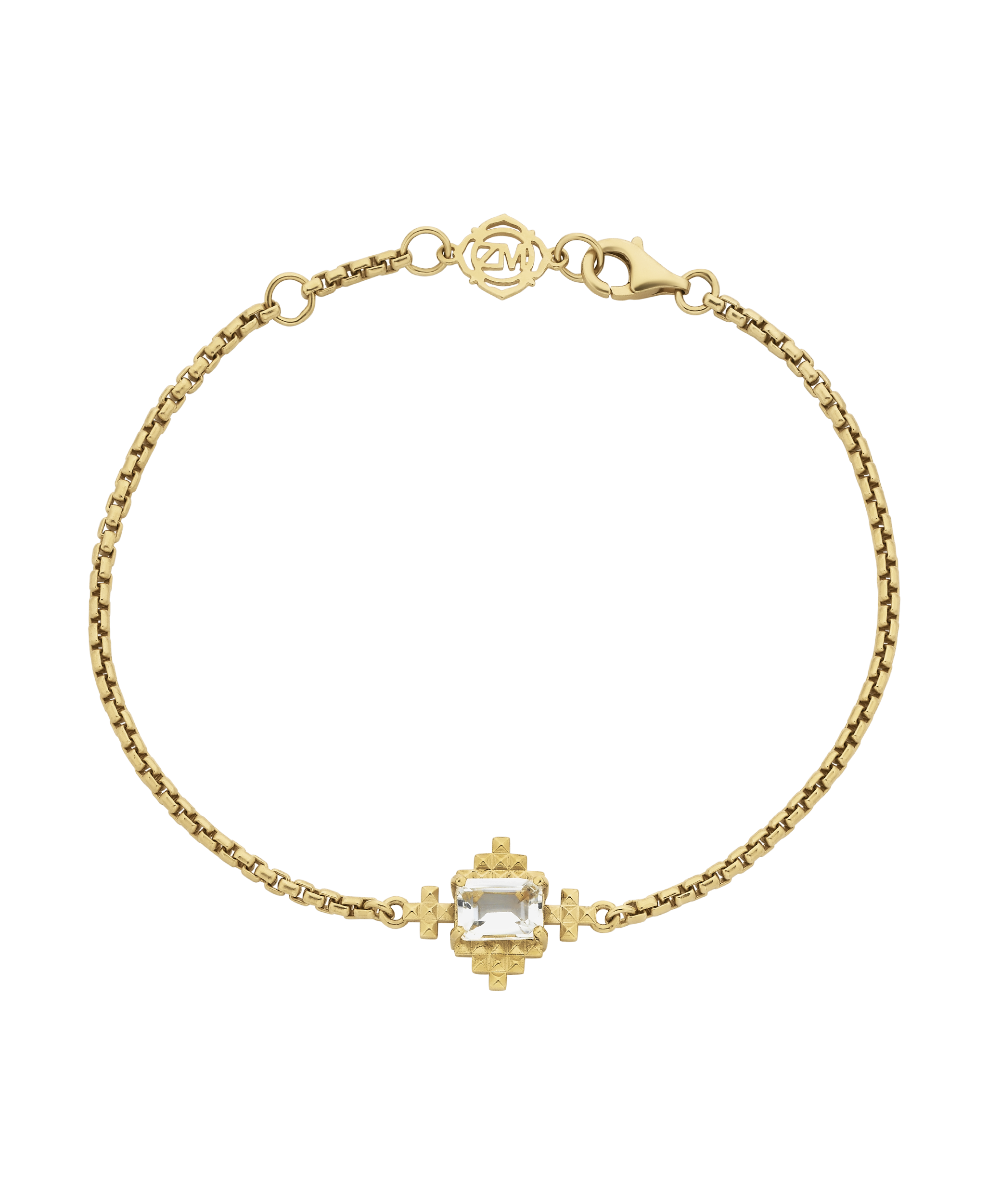 Reya Bracelet  - 22k Gold Vermeil, White Topaz