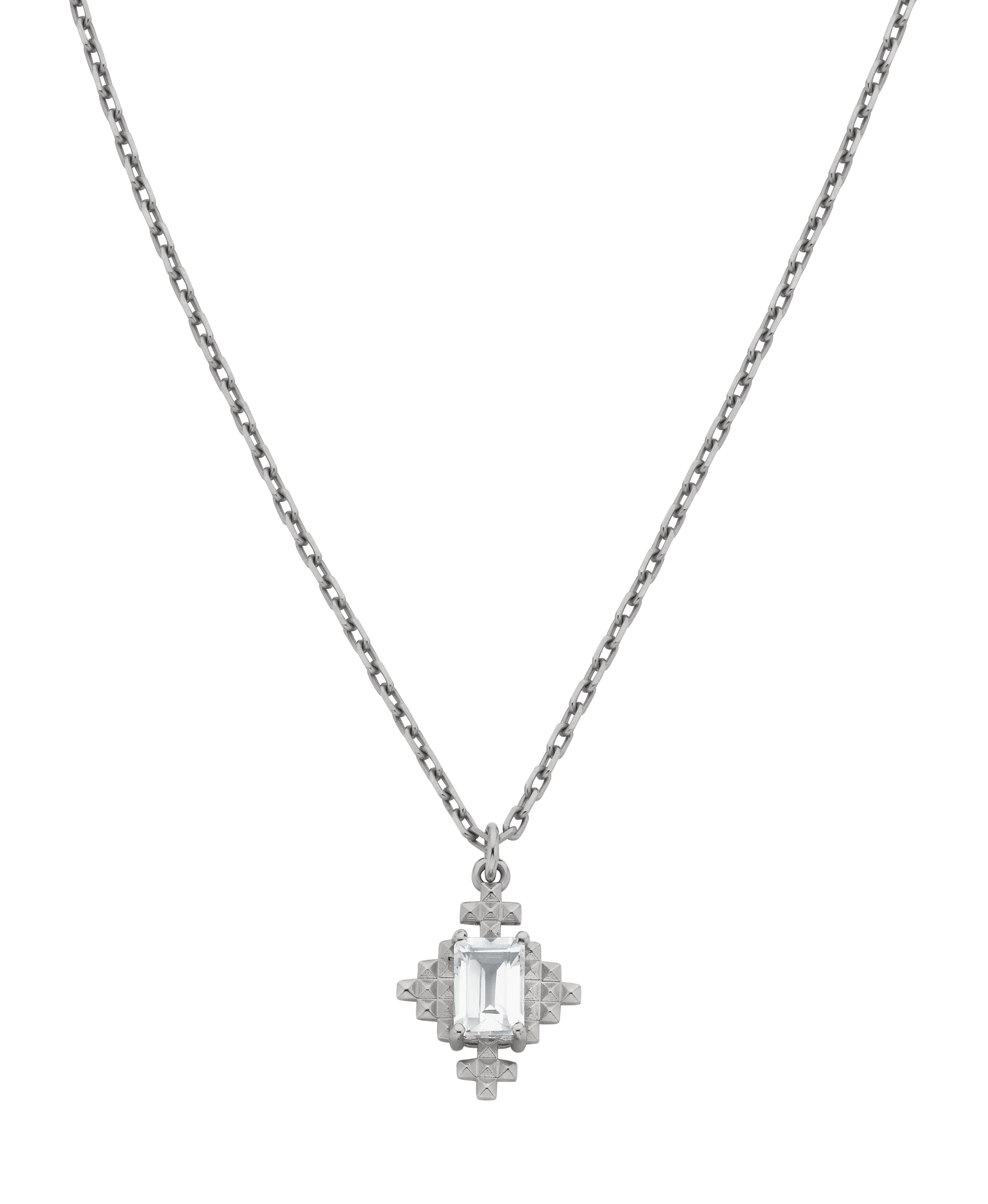 Reya Necklace - 925 Sterling Silver, White Topaz