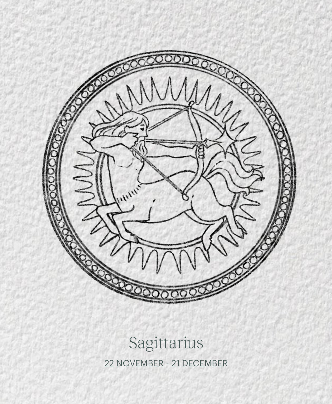 Sun in Sagittarius Necklace - 925 Sterling Silver