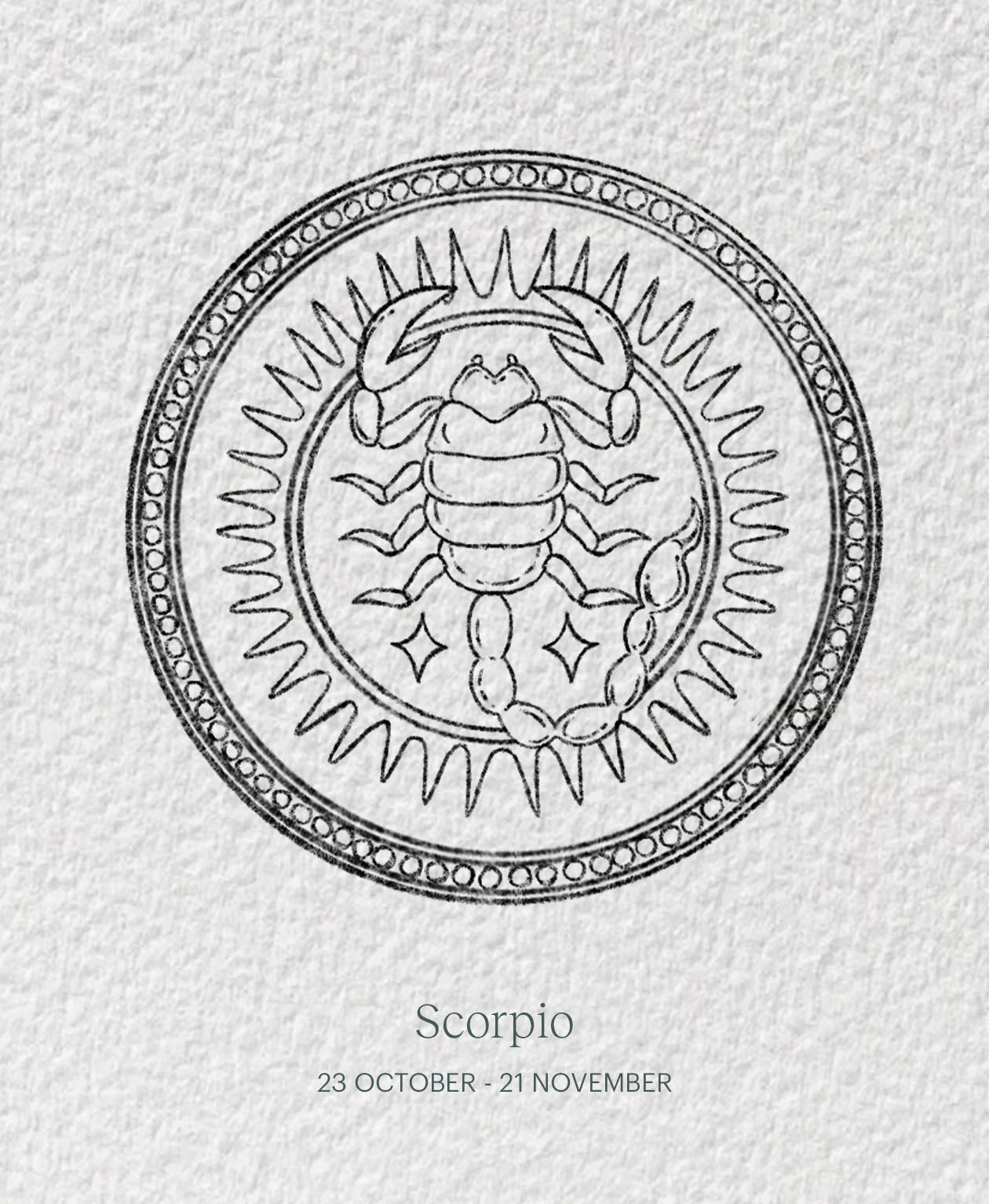 Sun in Scorpio Necklace - 925 Sterling Silver