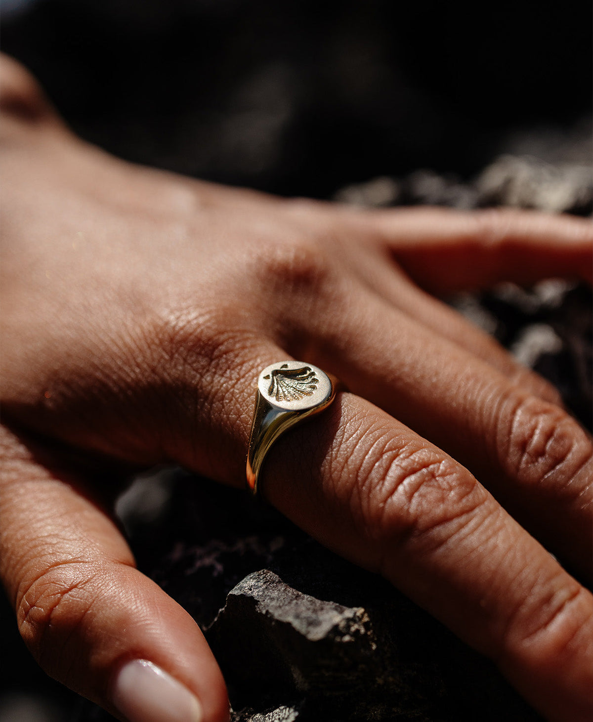 Secret Society of Shell Lovers Signet - 22k Gold Vermeil | Zoë & Morgan UK