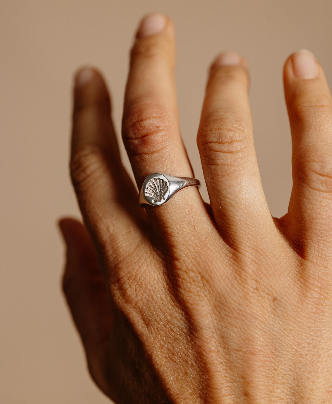 Secret Society of Shell Lovers Signet - 925 Sterling Silver