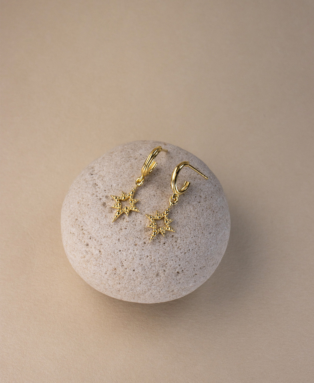 Z&M X Kirsty Gallagher Star Seed Hoops -  22k Gold Vermeil