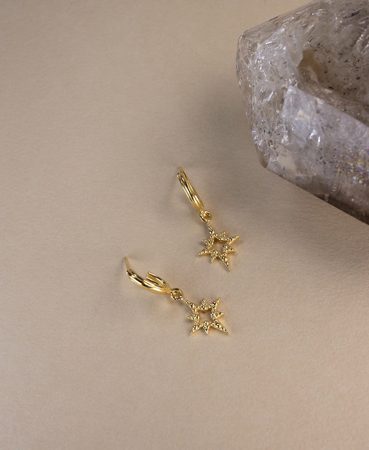 Z&M X Kirsty Gallagher Star Seed Hoops -  22k Gold Vermeil