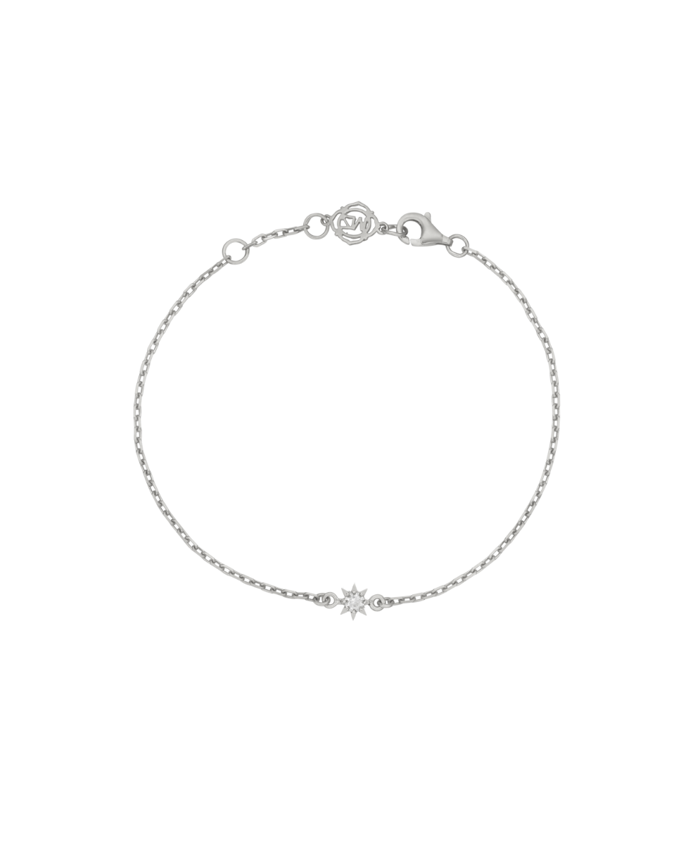 Stella Bracelet - 925 Sterling Silver, White Zircon