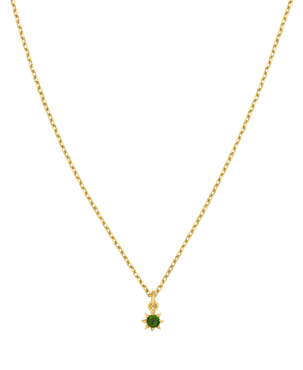 Stella Necklace - 22k Gold Vermeil, Chrome Diopside