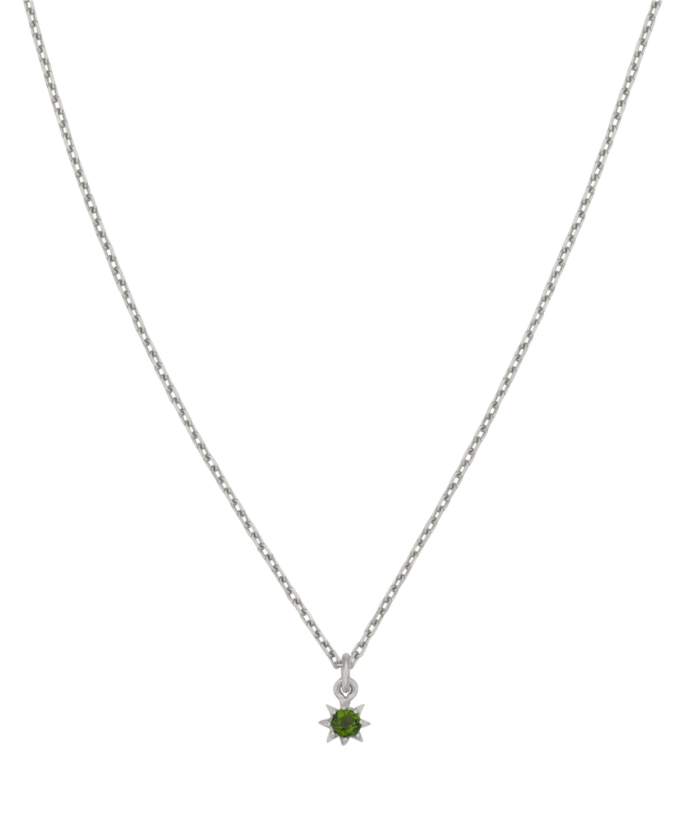 Stella Necklace - 925 Sterling Silver, Chrome Diopside