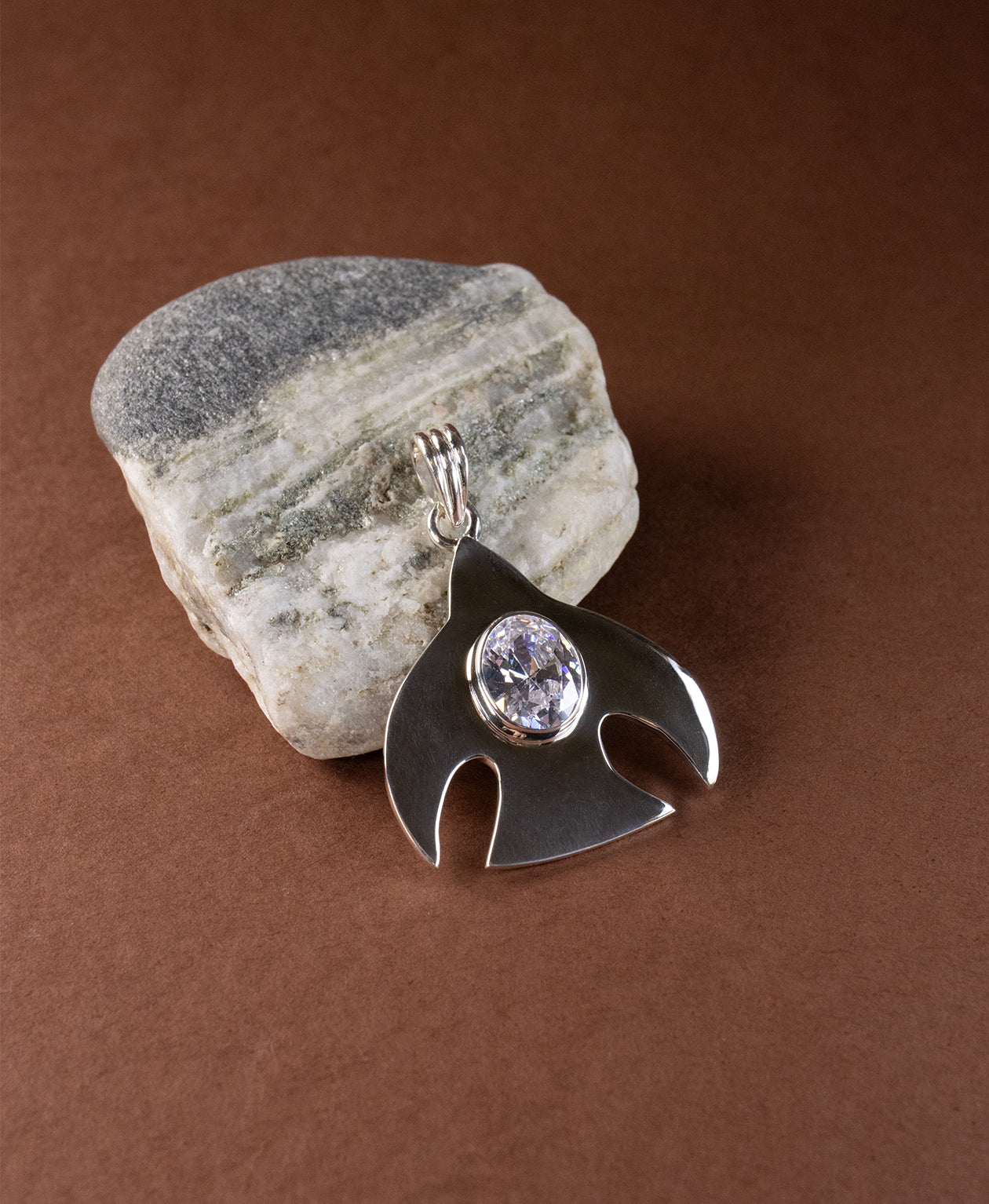 Moonbird Charm - 925 Sterling Silver, Cubic Zirconia