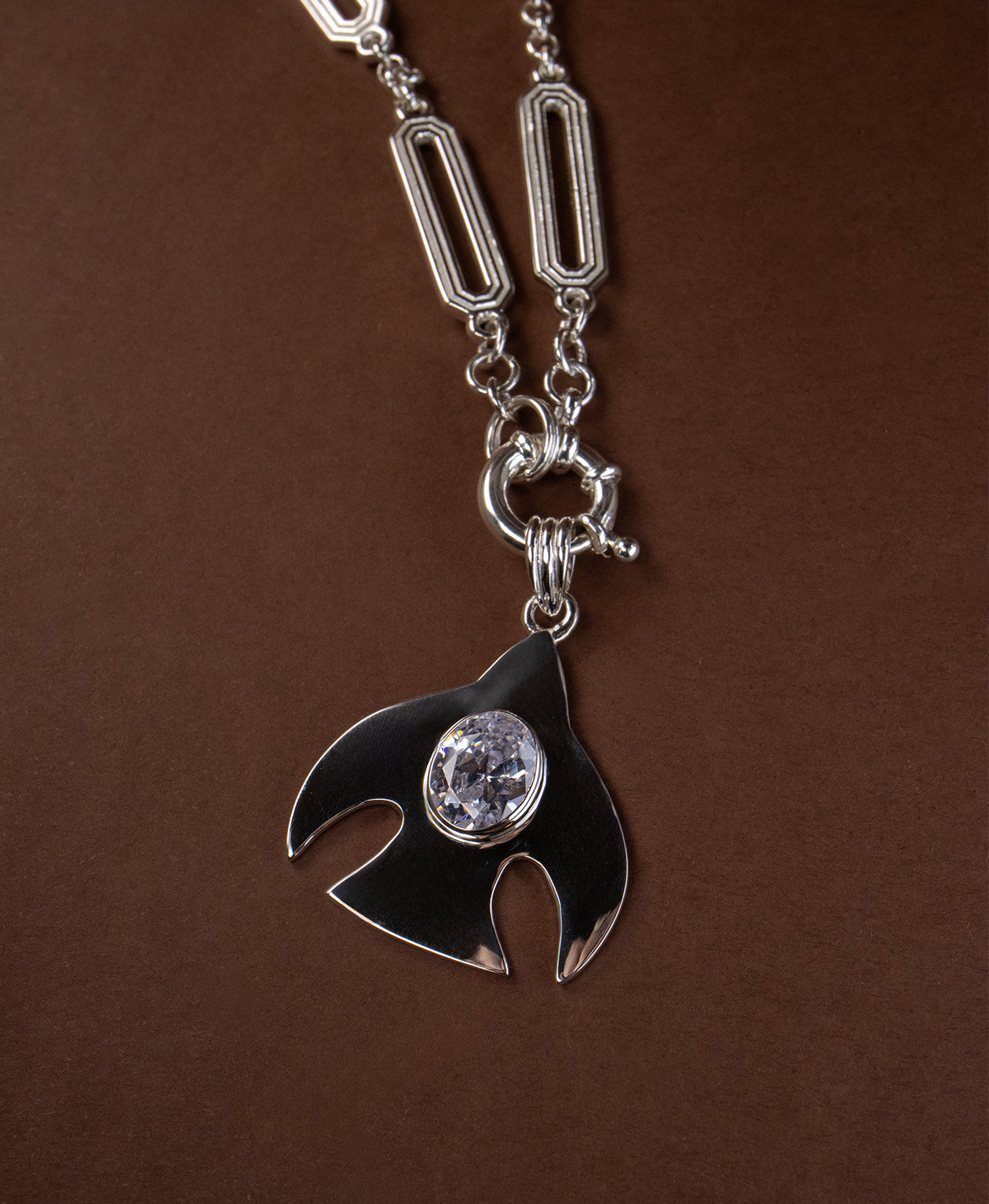 Moonbird Charm - 925 Sterling Silver, Cubic Zirconia