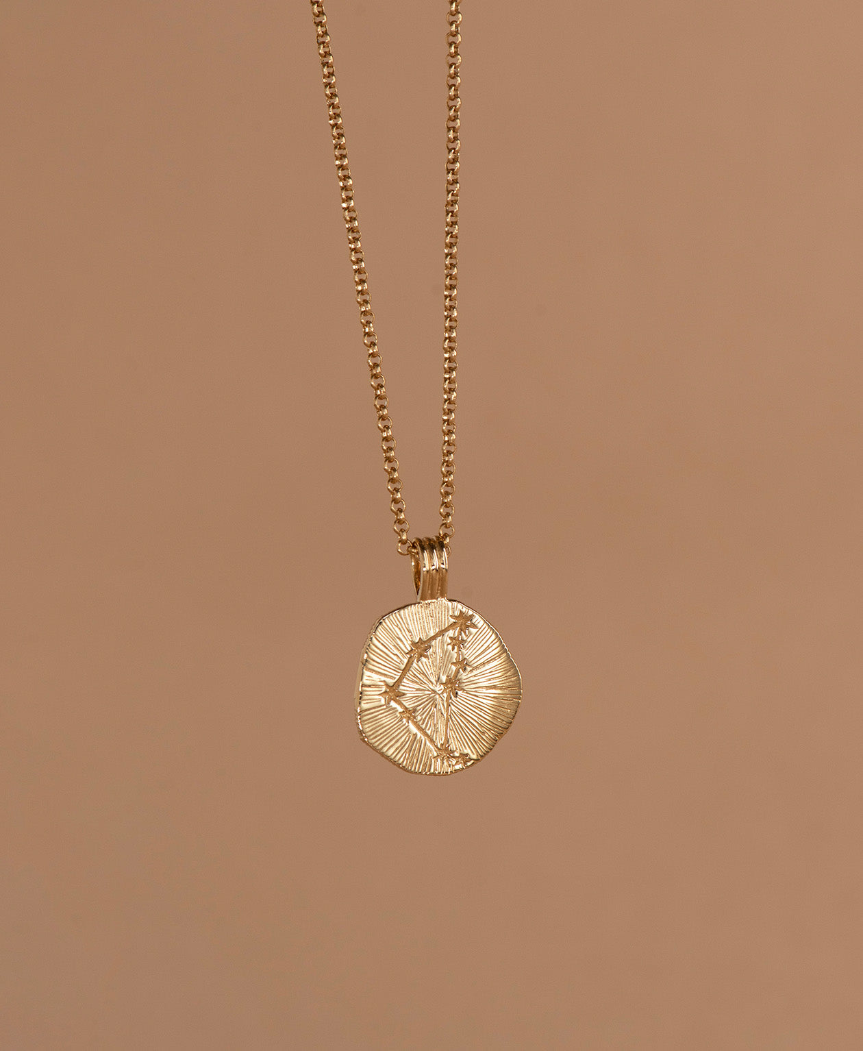 Sun in Capricorn Necklace - 22k Gold Vermeil
