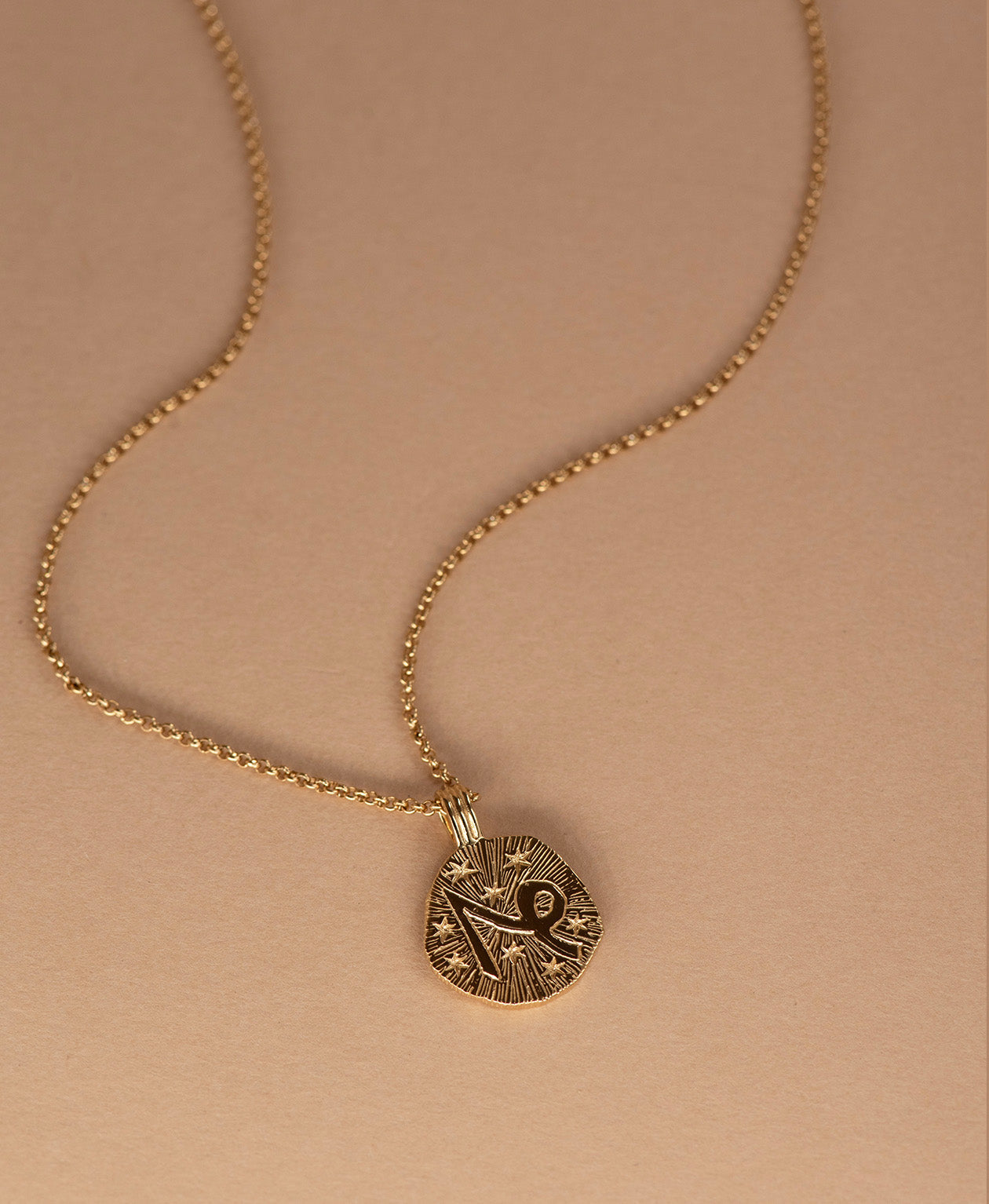 Sun in Capricorn Necklace - 22k Gold Vermeil