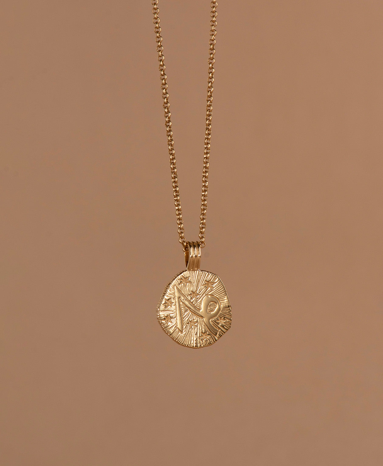 Sun in Capricorn Necklace - 22k Gold Vermeil