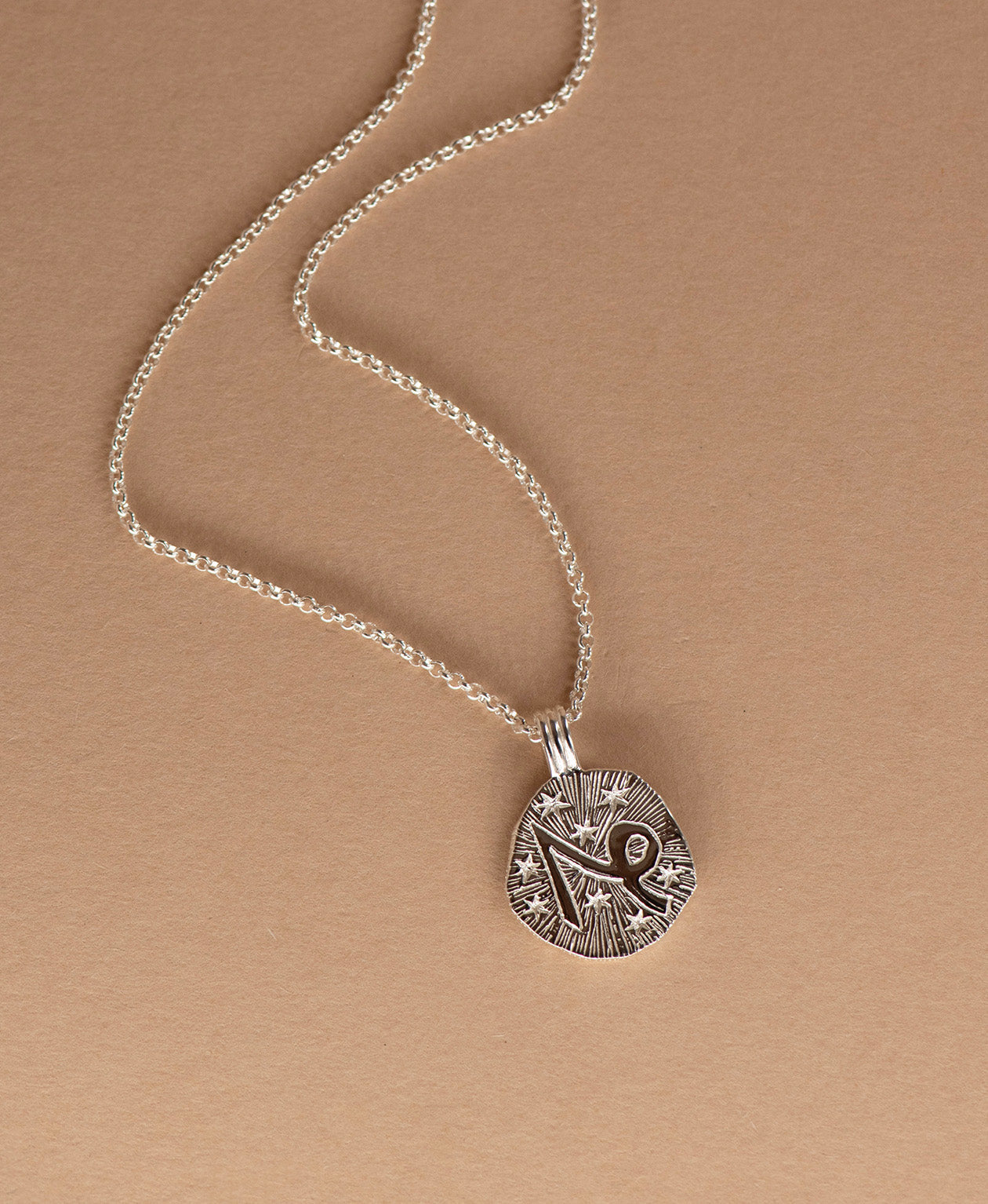Sun in Capricorn Necklace - 925 Sterling Silver