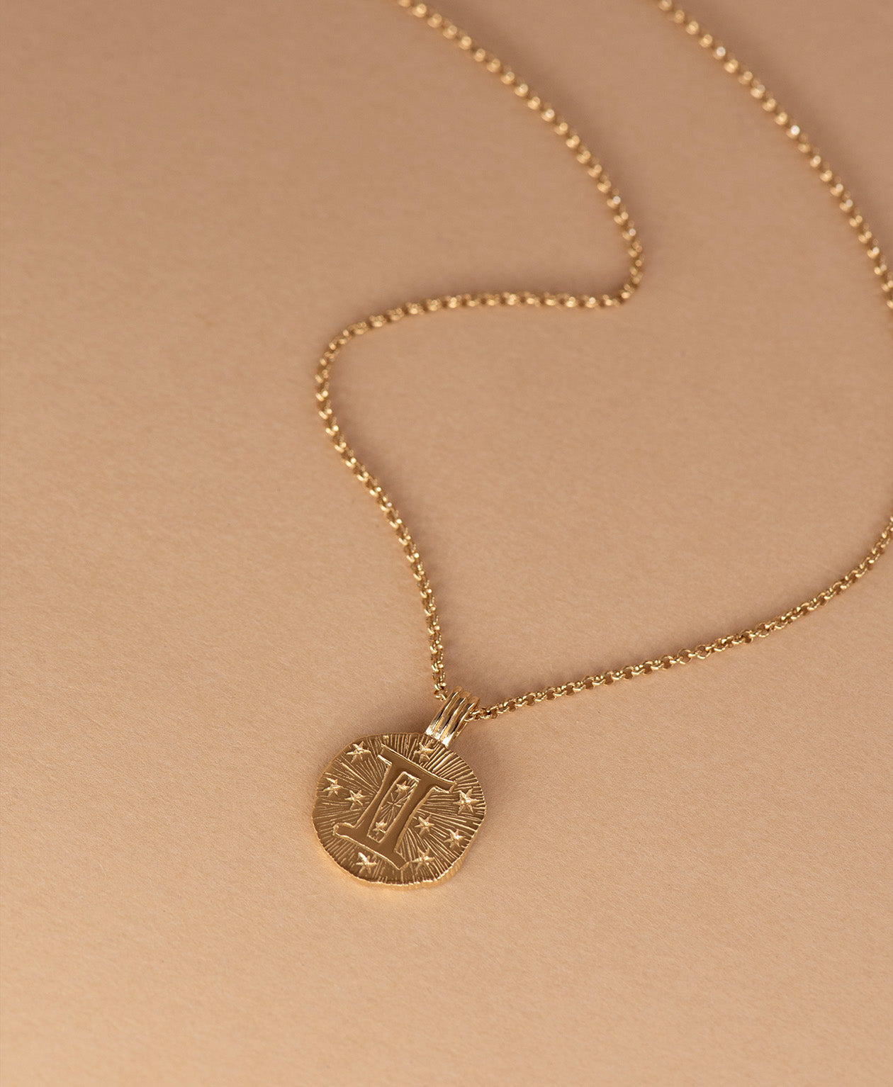 Sun in Gemini Necklace - 22k Gold Vermeil