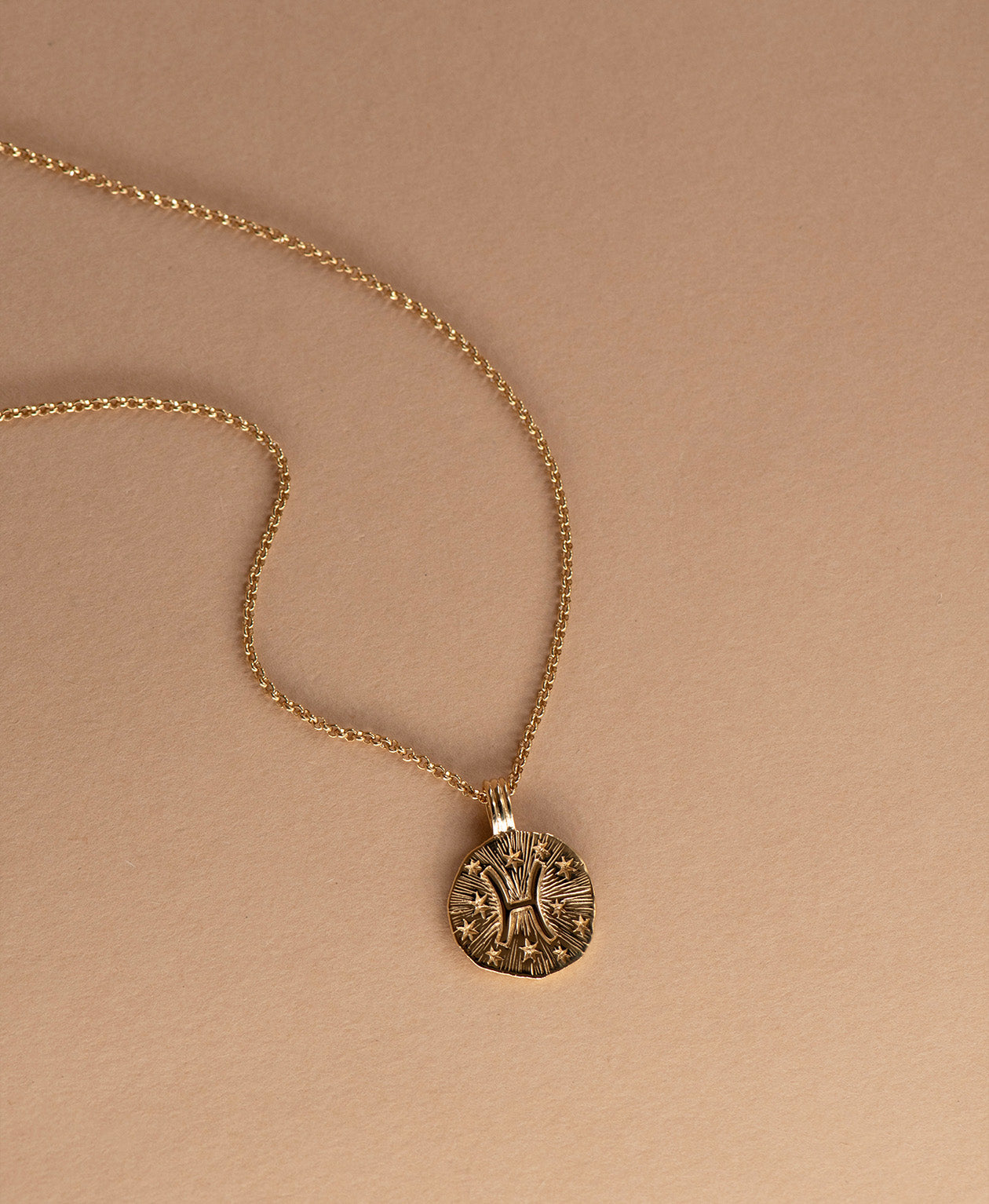 Sun in Pisces Necklace - 22k Gold Vermeil