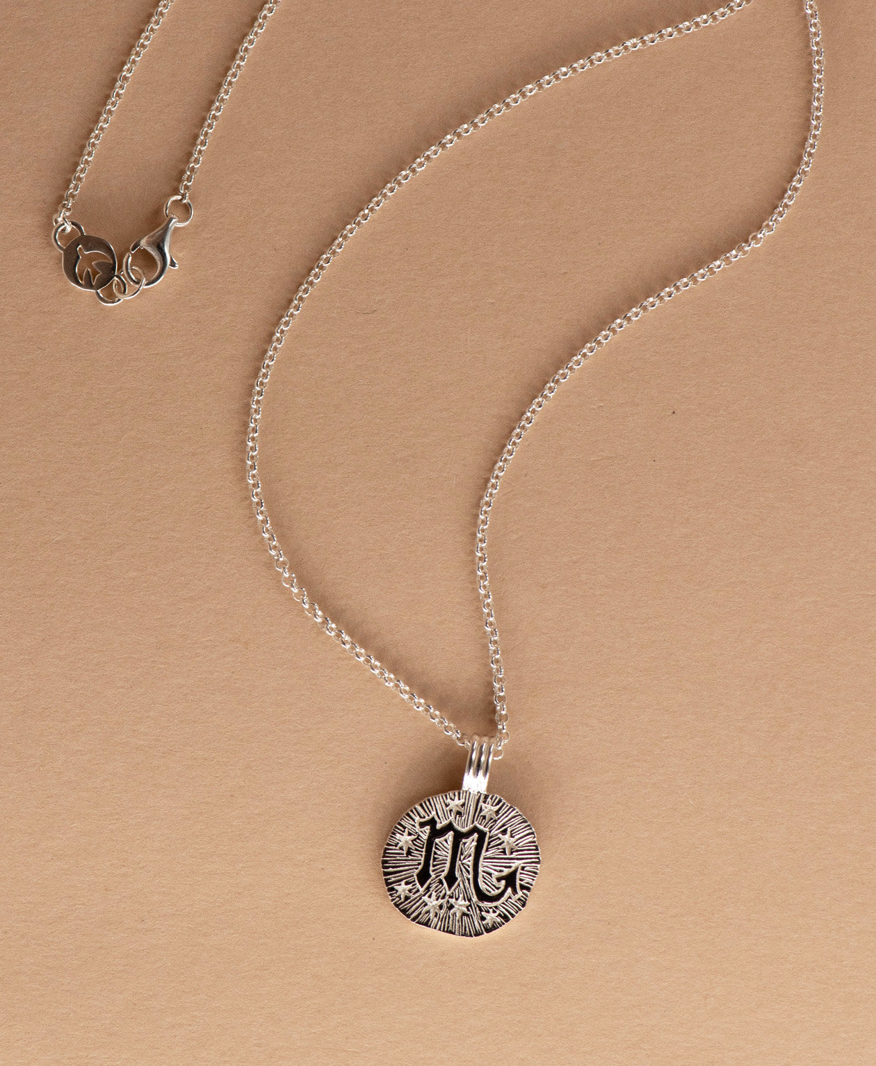 Sun in Scorpio Necklace - 925 Sterling Silver