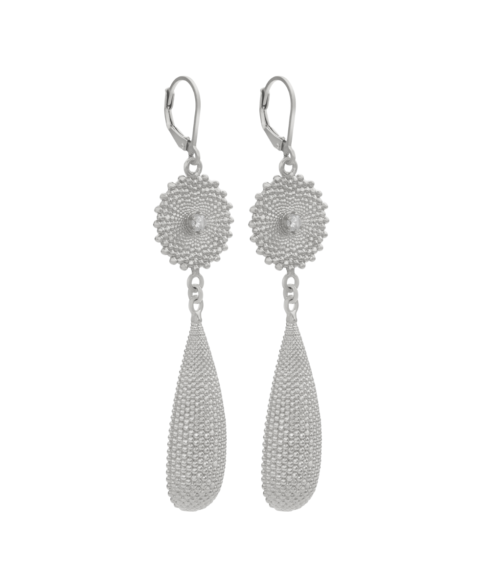 Sunshine Earrings - 925 Sterling Silver, White Zircon