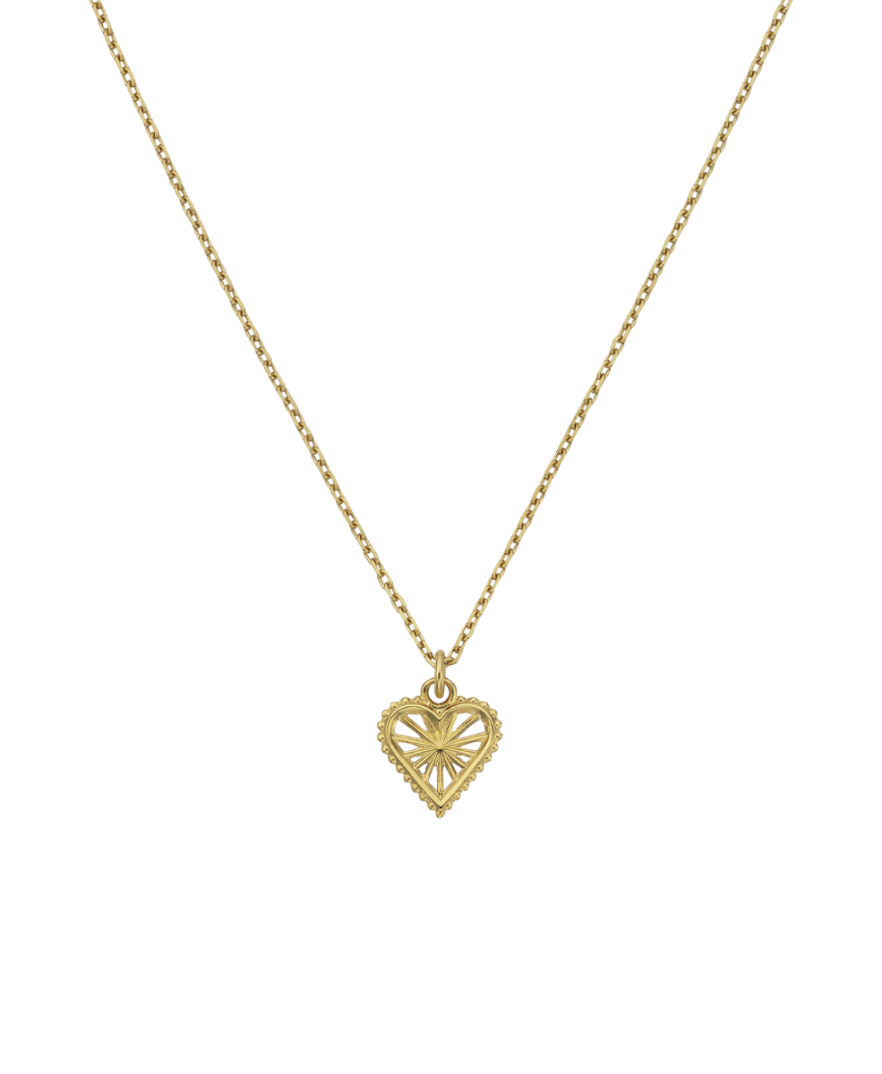 Sweet Heart Necklace - 22k Gold Vermeil