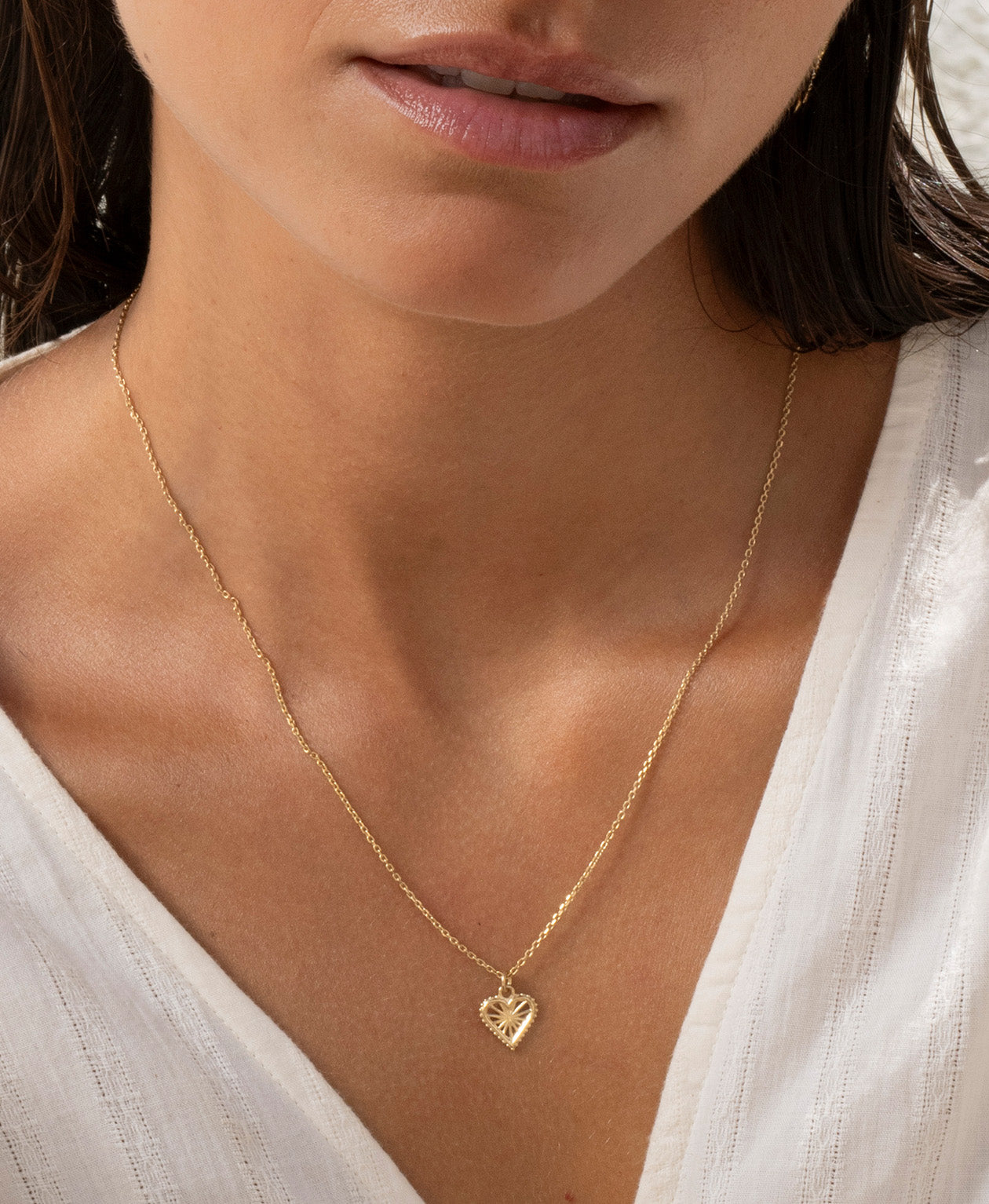 Sweet Heart Necklace - 22k Gold Vermeil