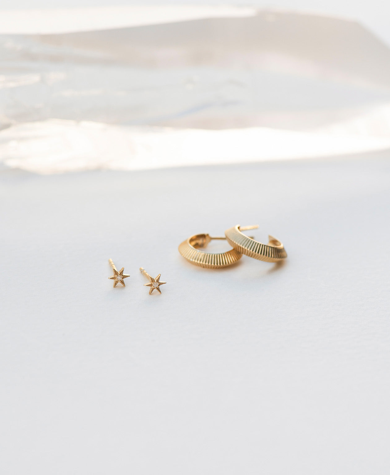 Mini Tasa Hoops & No Star Like Thee Studs Gift Set - 22k Gold Vermeil