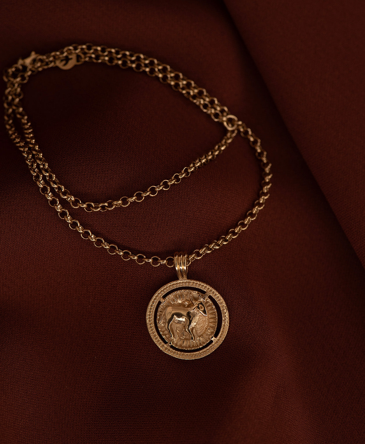 Taurus Necklace - 22k Gold Vermeil
