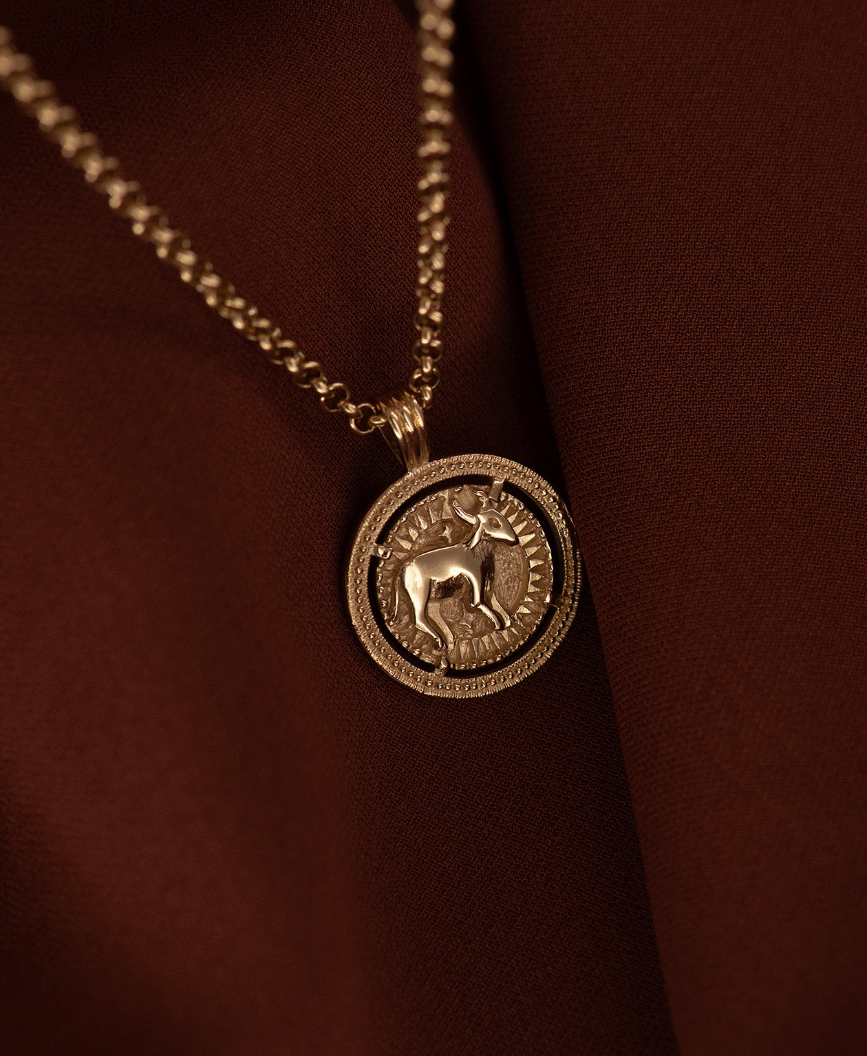 Taurus Necklace - 22k Gold Vermeil