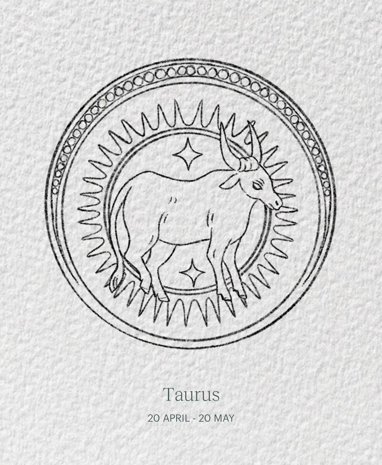 Sun in Taurus Necklace - 925 Sterling Silver