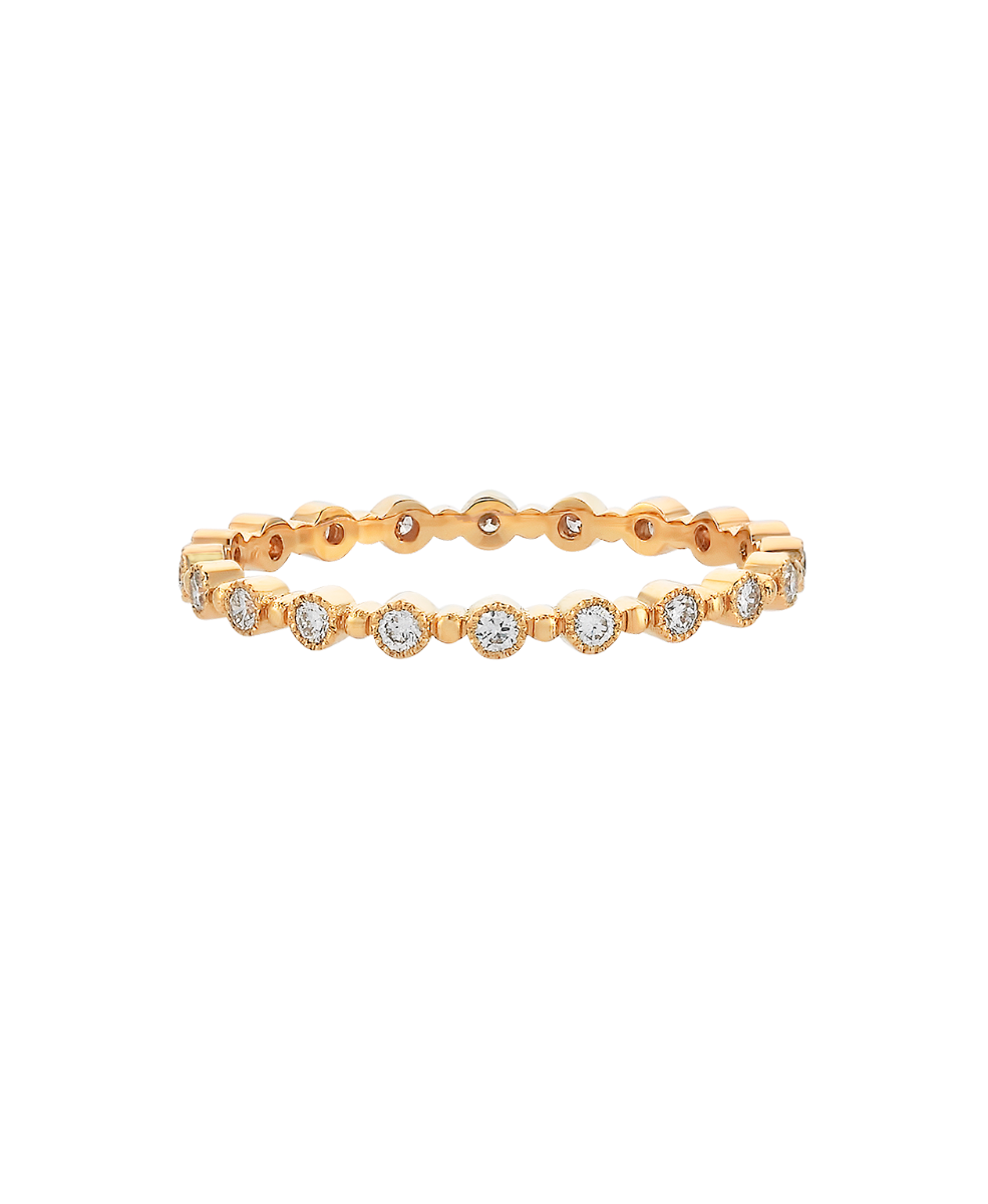 Unity Band 1mm - 18k Yellow Gold, Diamond