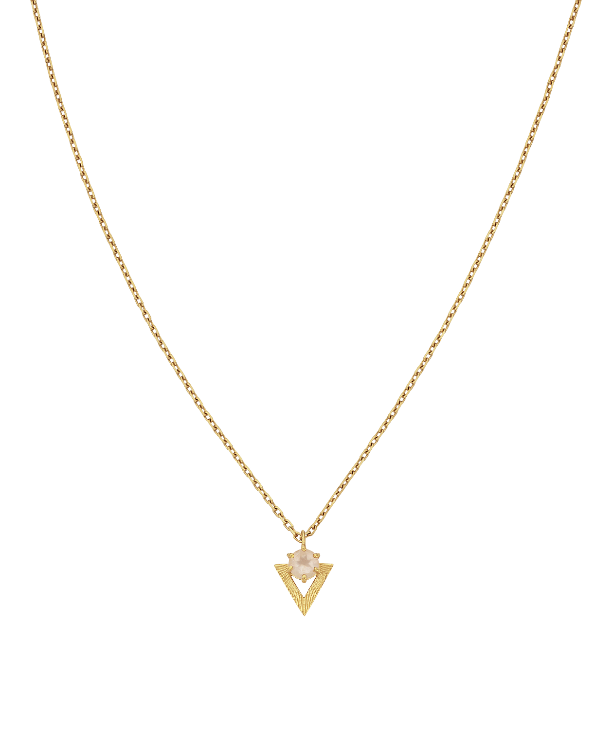 Violet Necklace - 22k Gold Vermeil, Rose Quartz