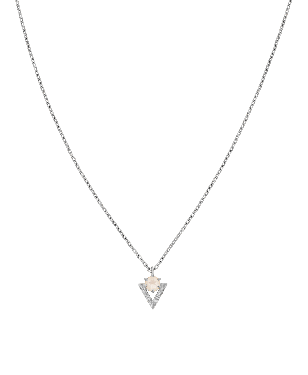 Violet Necklace - 925 Sterling Silver, Rose Quartz