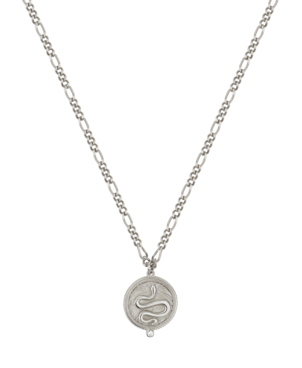 Wisdom Necklace - 925 Sterling Silver, White Zircon