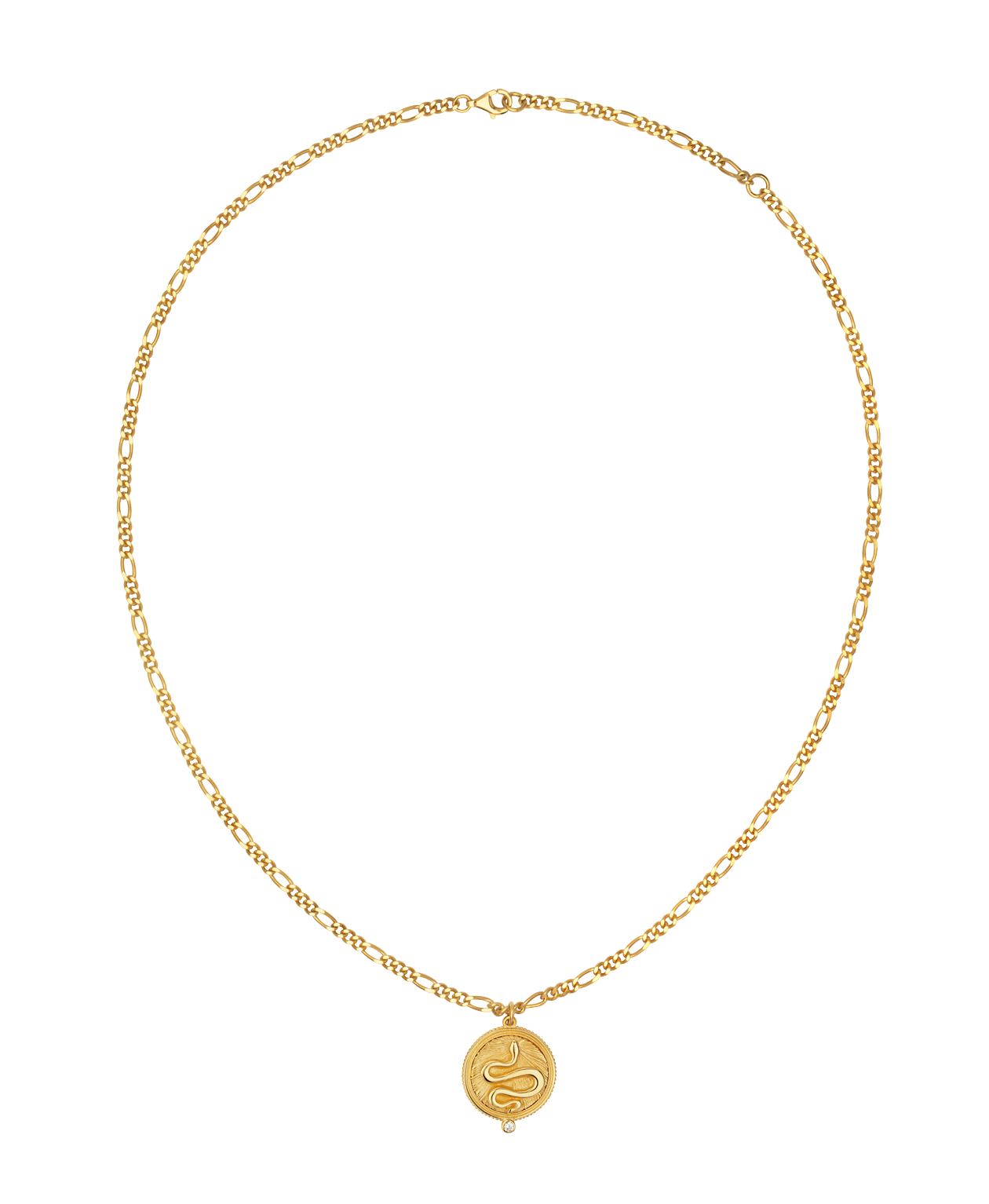 Wisdom Necklace - 22k Gold Vermeil, White Zircon