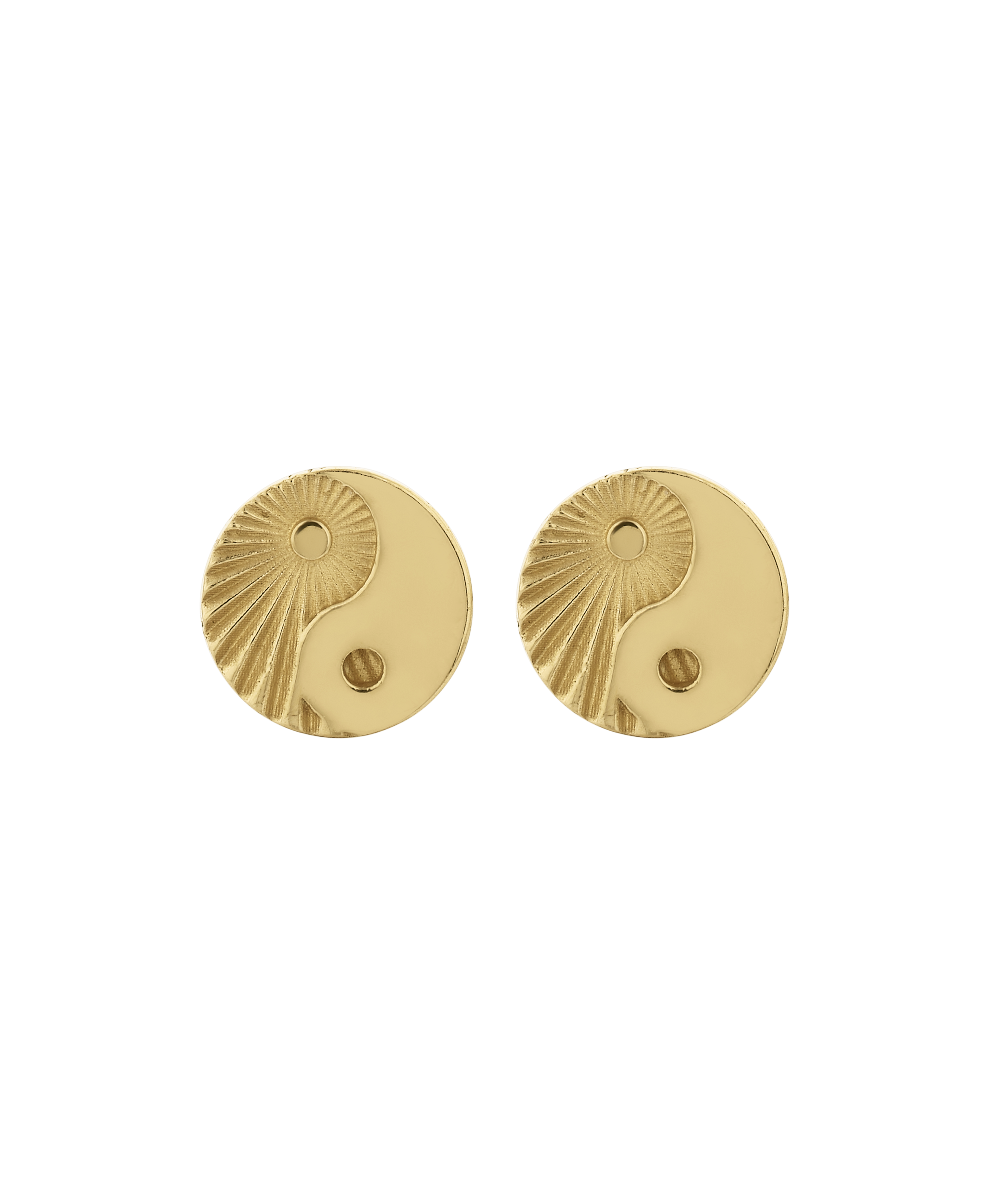 Yin Yang Studs - 22k Gold Vermeil