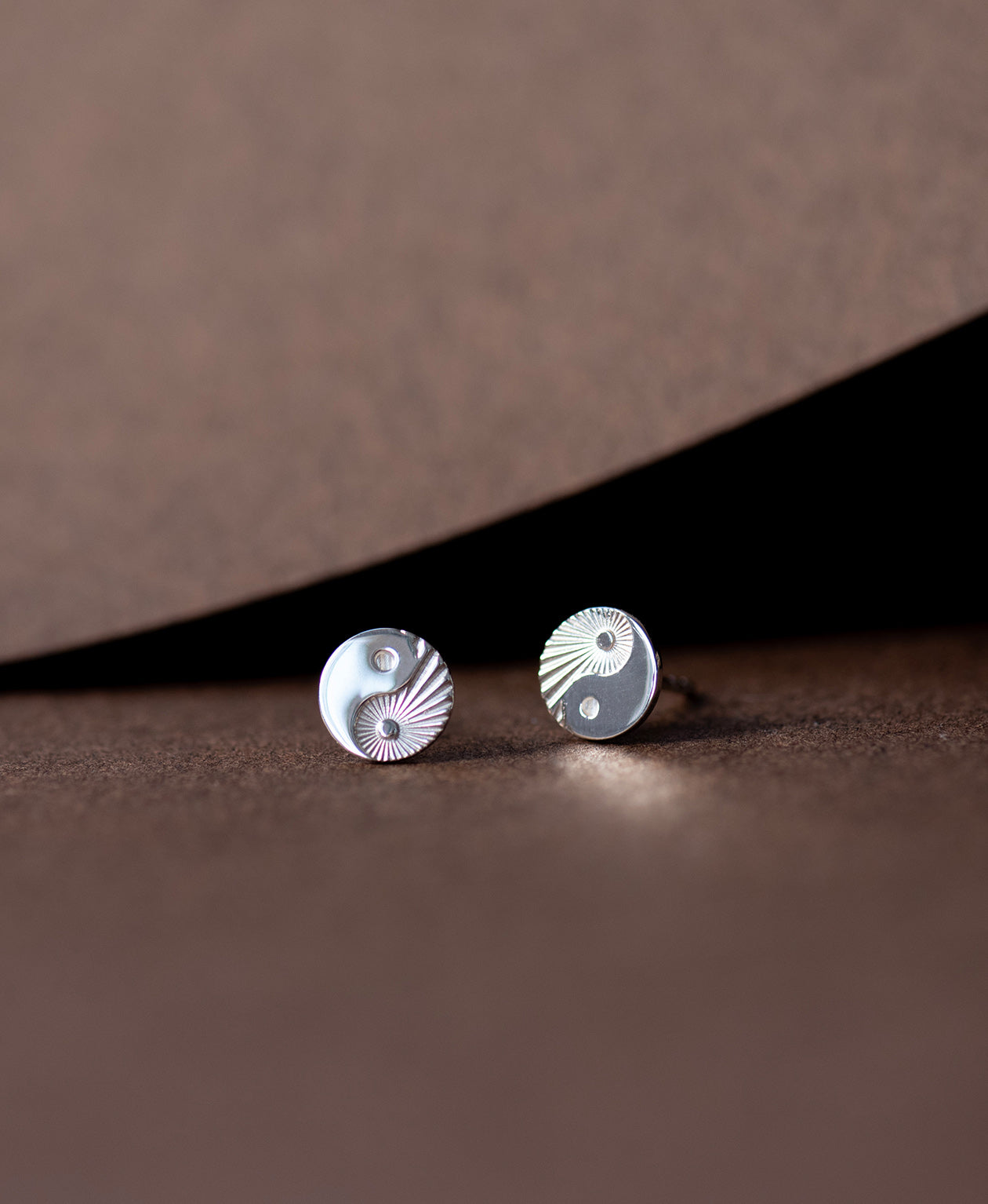 Yin Yang Studs - 925 Sterling Silver