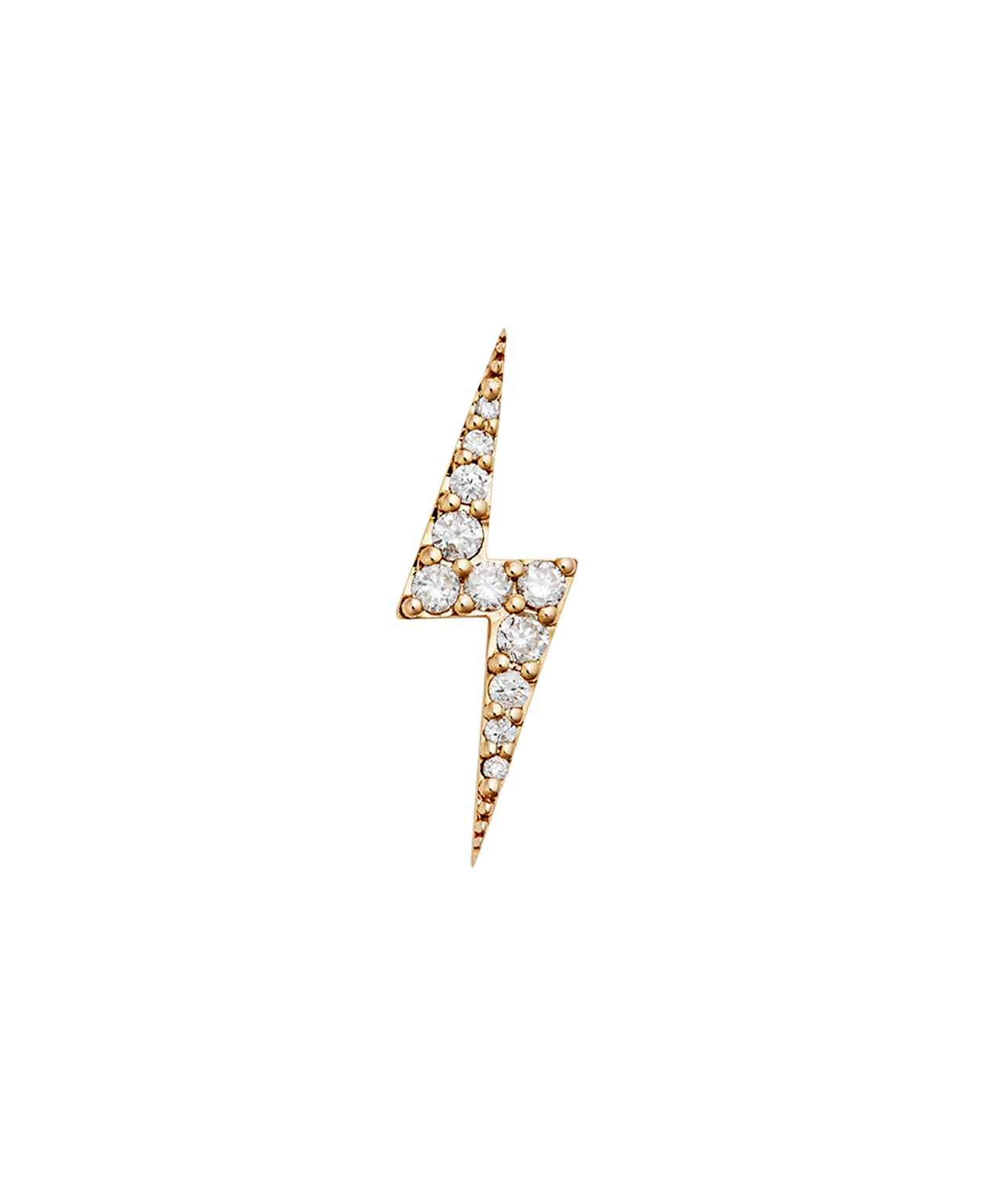 Zap Single Stud - 9k Yellow Gold, Diamond