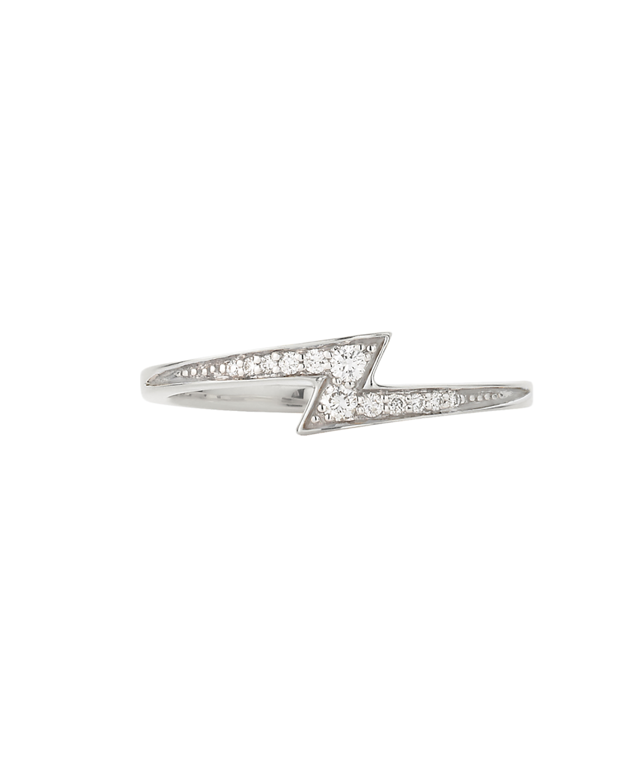 Zap Ring - 9k White Gold, Diamond